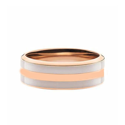 Unisex Rose Gold-Plated Engraved Ring