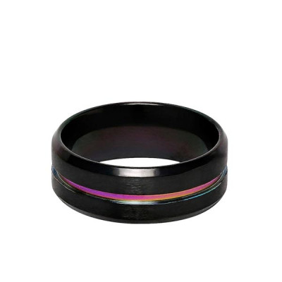 Black & Blue Solid Finger Ring