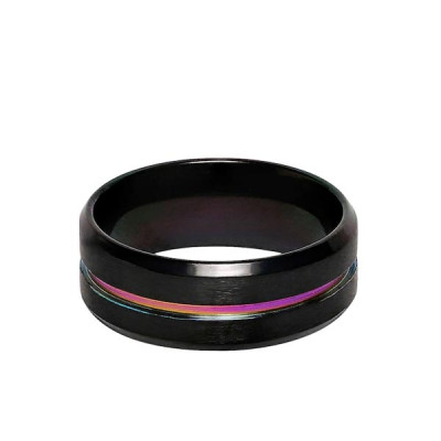 Black & Blue Solid Finger Ring