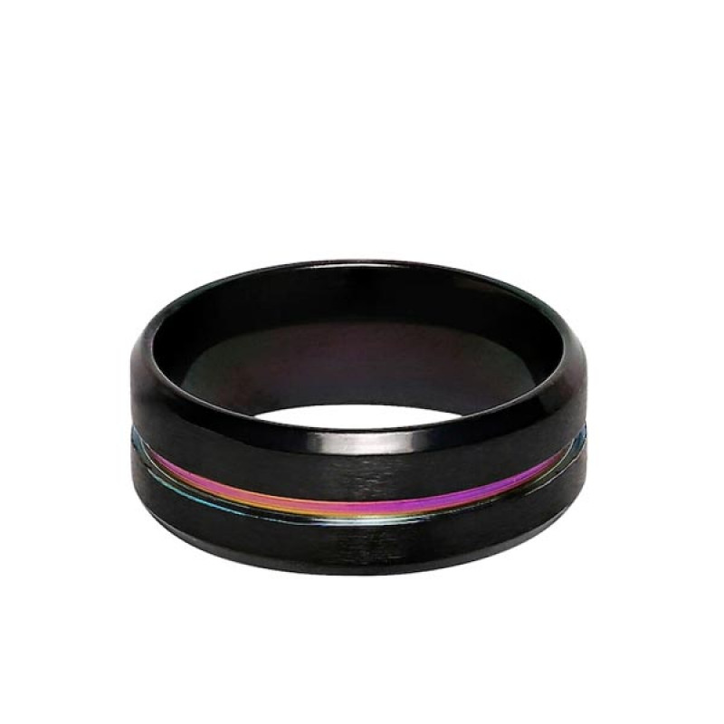 Black & Blue Solid Finger Ring