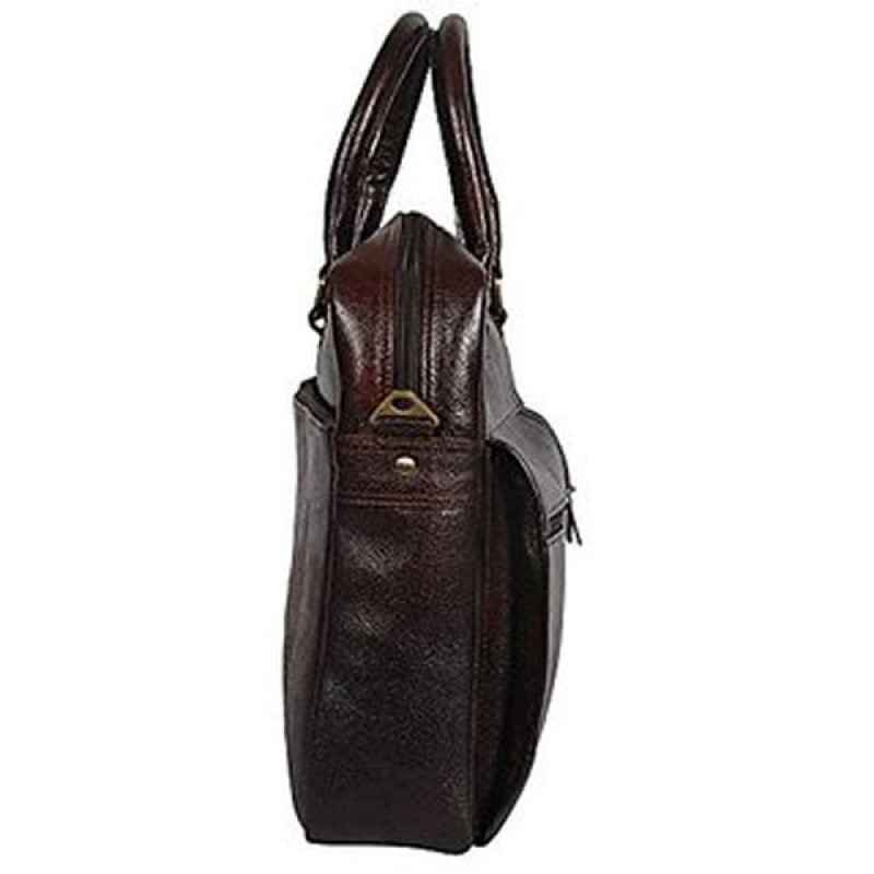 15.6 Laptop 100 Genuine Leather Brown Two-tone Leather Laptop Bag for Men Office