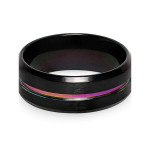 Black & Blue Solid Finger Ring