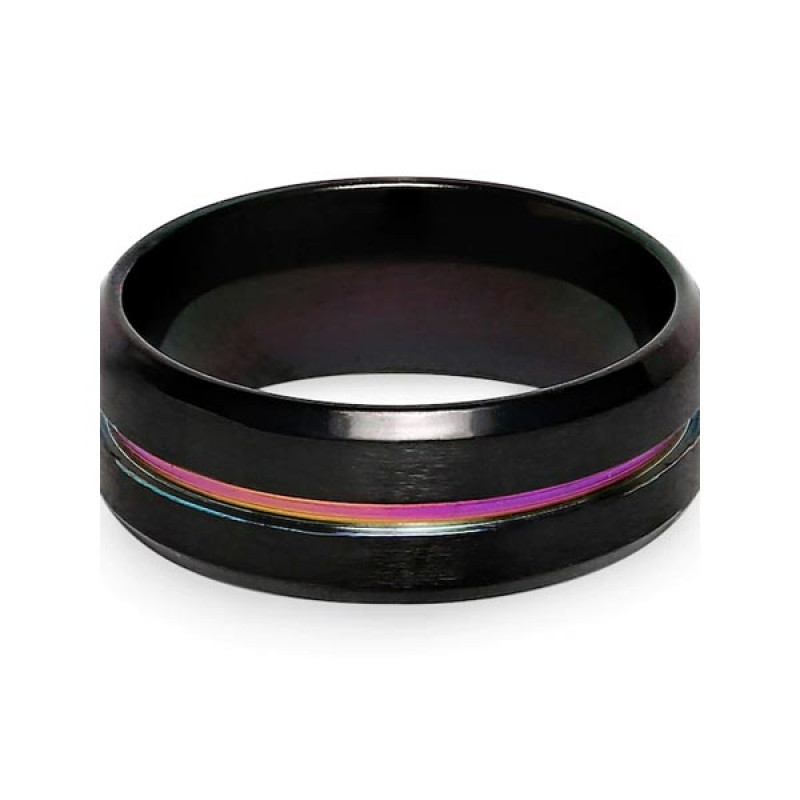 Black & Blue Solid Finger Ring