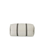 Ice Grey Cotton Travel Bag with Outside Pocket and Stylish Design
